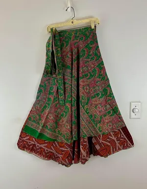 Reversible Maxi Wrap Skirt BINS912 Multiple thumbnail 1