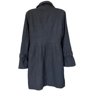 A Pea in the Pod Maternity‎ Pea Coat Sz S Black Wool Blend Classic Chic Winter thumbnail 3