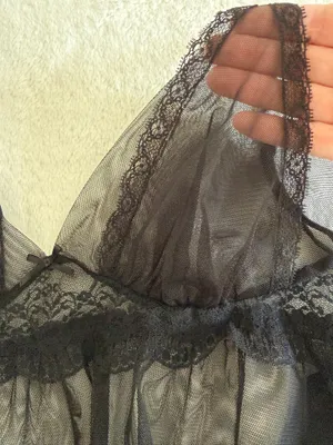 Vintage Seductively Yours Cinema Etoile Babydoll Gown Whimsigoth Witchy Bows L thumbnail 2