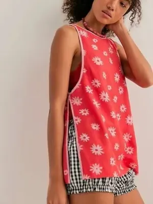 NWT Free People Charlie Set in Poppy Combo thumbnail 2