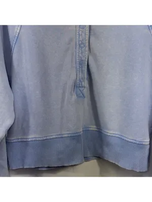 American Eagle Blue Henley Pullover Sweatshirt XS thumbnail 5