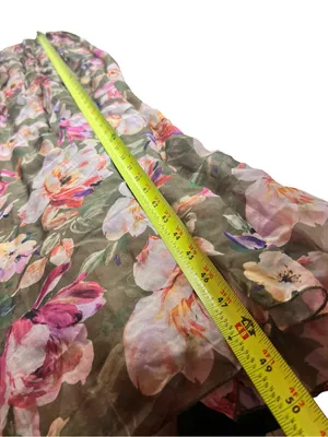 Bellambra Made in Italy Silk Blend Sage Green Floral Halter Maxi Dress thumbnail 10