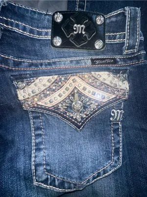 Miss Me Western Rodeo Cowgirl Denim Rhinestone Bootcut Jeans! thumbnail 8