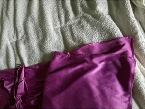 Pink Rose Pink satin slip dress with tie back thumbnail 4