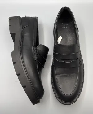 A New Day Chunky Penny Loafers Size 9.5 Black Faux Vegan Leather Dark Academia thumbnail 1