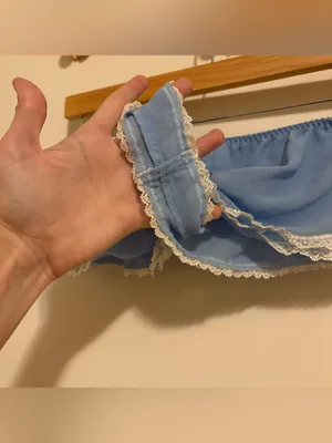 Victoria's Secret Blue and White Lace Trim Sleep Shorts size Small thumbnail 6