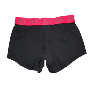 Nike Dri-FIT Womens Running Shorts Black Pink Logo Waistband 885273-013 Size M thumbnail 2