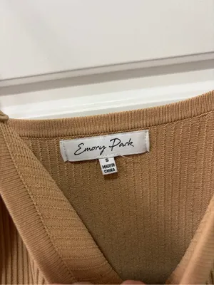 Emory Park Camel Ribbed Knit Cami Tank Top – Size small thumbnail 4