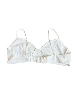 Princess Polly White Ivory Triangle Bralette Adjustable Strap Size 6 Women's thumbnail 4