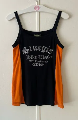 Sturgis Bike Week 76th 2016 Rhinestone Tank Top Woman’s Size Medium thumbnail 1