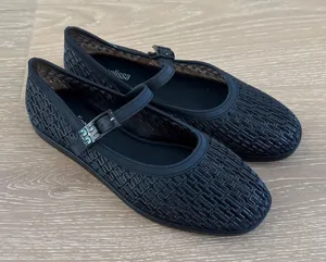 Melissa Harper Jelly Mary Jane Flats Size US6 Dark Grayish Black thumbnail 1