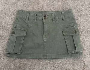 Army green cargo mini skirt Size M thumbnail 1