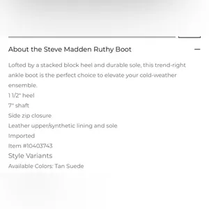 Steve Madden Tan Suede Ankle Boots thumbnail 5
