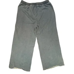 Aerie Womens Lounge Pants Blue Wide Leg Raw Hem‎ Casual Boho XL thumbnail 3