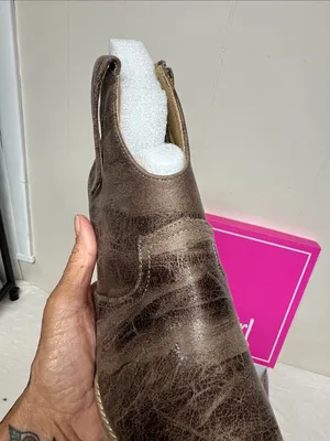 HeyGirl by Corkys Brown Distressed Faux-Leather Pointed Ankle Booties thumbnail 6