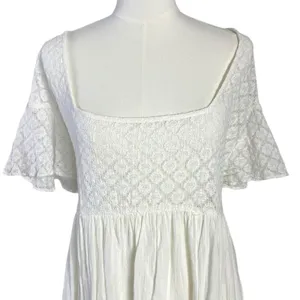 Free People Ethereal Bohemian Cottage Bring The Romance Maxi Dress White Small thumbnail 5