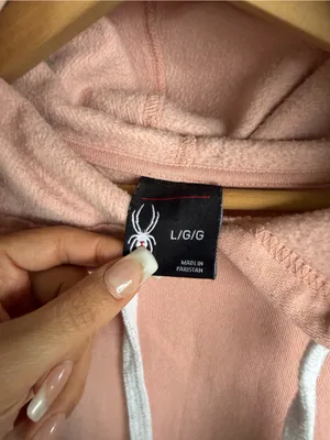 Spyder Women's Pink Graphic Logo Pullover Hoodie Size Large‎ thumbnail 3