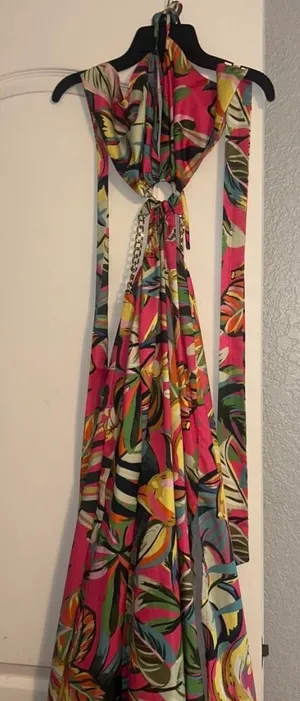 Cut out tropical boutique maxi dress thumbnail 5