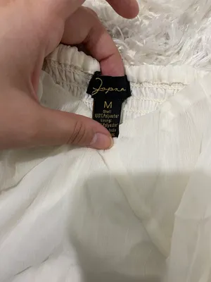 Cream Blouse Tan Size M thumbnail 2