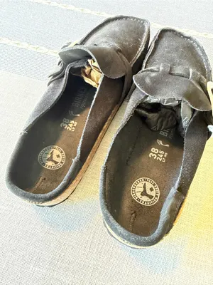 NWOT BIRKENSTOCK women's buckley leather clog in black Size 38 thumbnail 7