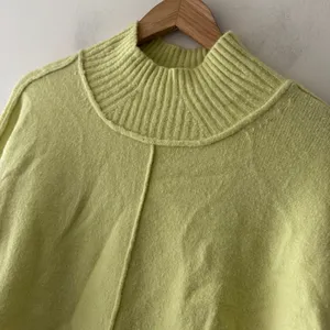 Anthropologie Maeve Gretchen Mock Neck Cozy Sweater Yellow Wool Blend‎ thumbnail 4
