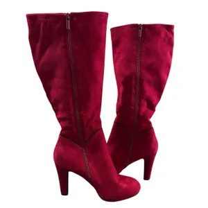 Impo Scarlet Red Tall‎ Suede 5418371 Boots Women's Size 9 M Heels Knee High thumbnail 6