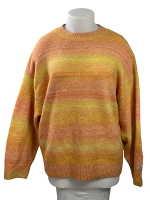 Levi's Cloud Orange Yellow Gradient Crewneck Oversized Sweatshirt Sweater Top L thumbnail 1