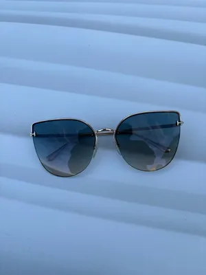 Tom Ford Ingrid-02 TF 652 28P Cat-eye gradient smoke sunglasses rose gold metal frame thumbnail 15