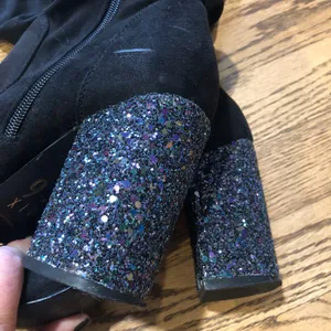Mix No. 6 Huven Boots Tall Glitter Heel Black thumbnail 6