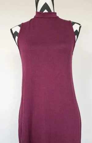 Fantastic Fawn Wine T-shirt Dress Sz‎ Sm thumbnail 1