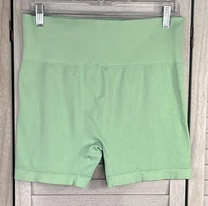 COLSIE Ribbed Bike Shorts Mint Green-XL thumbnail 2