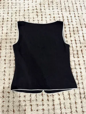Charcoal Clothing — Black w/ white trim button down thumbnail 5
