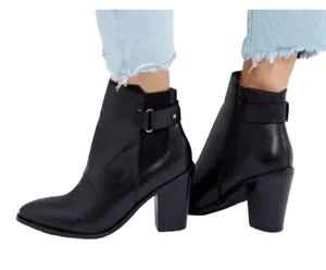 ASOS Effina Leather Ankle Boots thumbnail 1