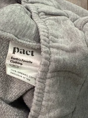 Pact Organic Cotton Cloud Brushed Fleece Jogger Sweatpants Gray Medium thumbnail 7
