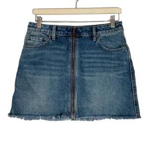 Free People We The Free High Waist Jean Skirt Size 27 thumbnail 4