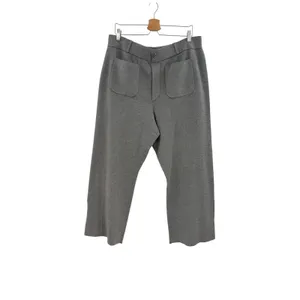 Anthropologie Maeve Colette Sweater Knit‎ Wide Leg Crop Pants Gray Size XL thumbnail 3