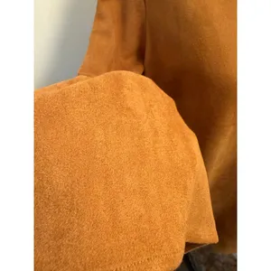 Sail to Sable STS Faux Suede 3/4 Ruffle Bell Sleeve Top Camel Brown Boho Western thumbnail 4