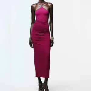 NWT ZARA HALTER SUN POLYAMIDE DRESS SIZE M thumbnail 2
