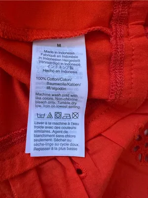 J. Crew Orange Eyelet Ruffle Tank Top thumbnail 3