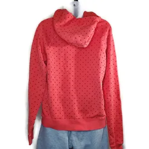 Nike Coral Polka Dot Long Sleeve Hoodie Medium thumbnail 2