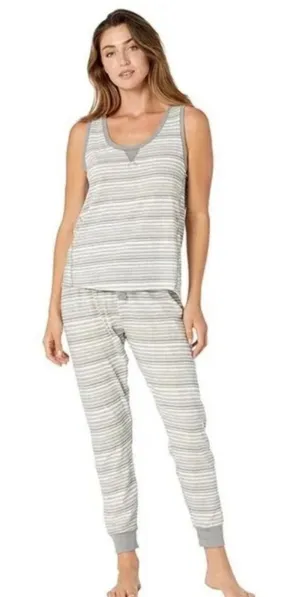 Splendid Women's Tank Top Shirt and Jogger Pant‎ Pajama Set Size Large Striped ! thumbnail 1