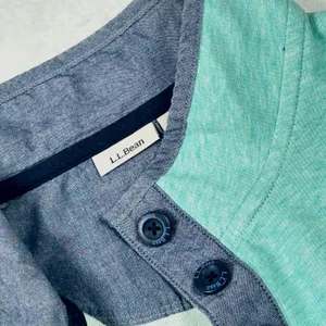L.L.Bean Women XL Quarter Snap Pullover Coastal Preppy Fleece Teal‎ Blue Green thumbnail 7