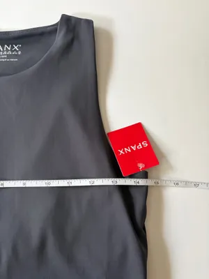 NWT! SPANX Gray Active Peplum Tank thumbnail 7