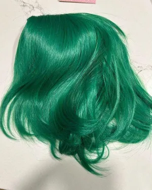 NEW Green Bob Wig Cosplay Costume Halloween Synthetic Hair thumbnail 1