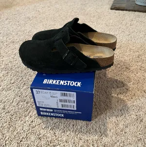 Boston Birkenstock Clogs Black Suede thumbnail 3