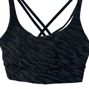 Lululemon Lunar New Year Energy Longline Sports Bra‎ Black Leopard Athletic 12 thumbnail 4