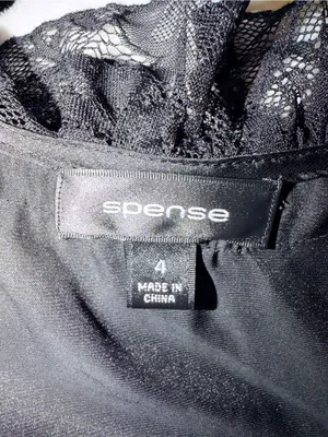 Spense Black Ruffle Satin Sleeveless Blouse thumbnail 3