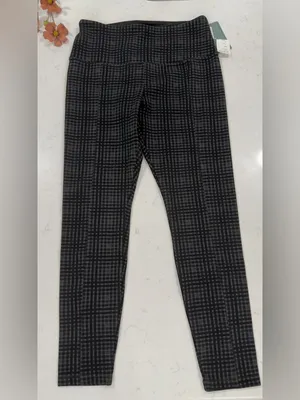 Lysse Black Plaid High-Rise Stretch Leggings thumbnail 4