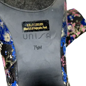 Unisa Uncayzea Ankle Boots Floral Embroidered Black Heel Booties 7.5 thumbnail 9