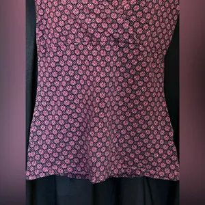 Croft & Barrow Women’s Sleeveless V-Neck Floral Print Top Pink & Black SM thumbnail 4